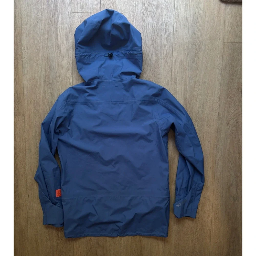 Helly Hansen ULLR Helly Tech Professional Ski Jacket Blue Orange Mens Medium